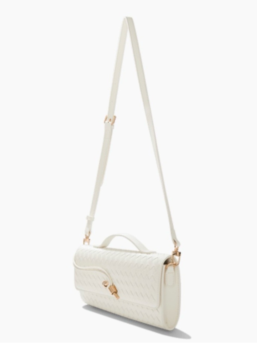 ❤️ Few Moda East West Clutch with Shoulder Strap in Cream